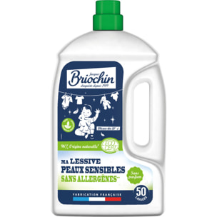 Pack de 10 - JACQUES BRIOCHIN - Recharge Liquide Vaisselle Mains Savon de Marseille spécial peaux sensibles Ecocert 450ml