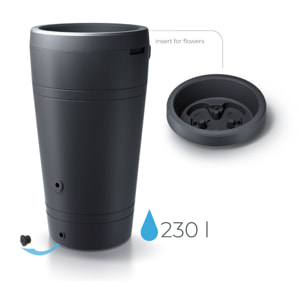 Cisterna para agua de lluvia tube 230l., dimensiones (mm) 593x593x1070, color antracita