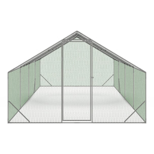 Enclos grillagé pour poules 24m² - 3x8m
