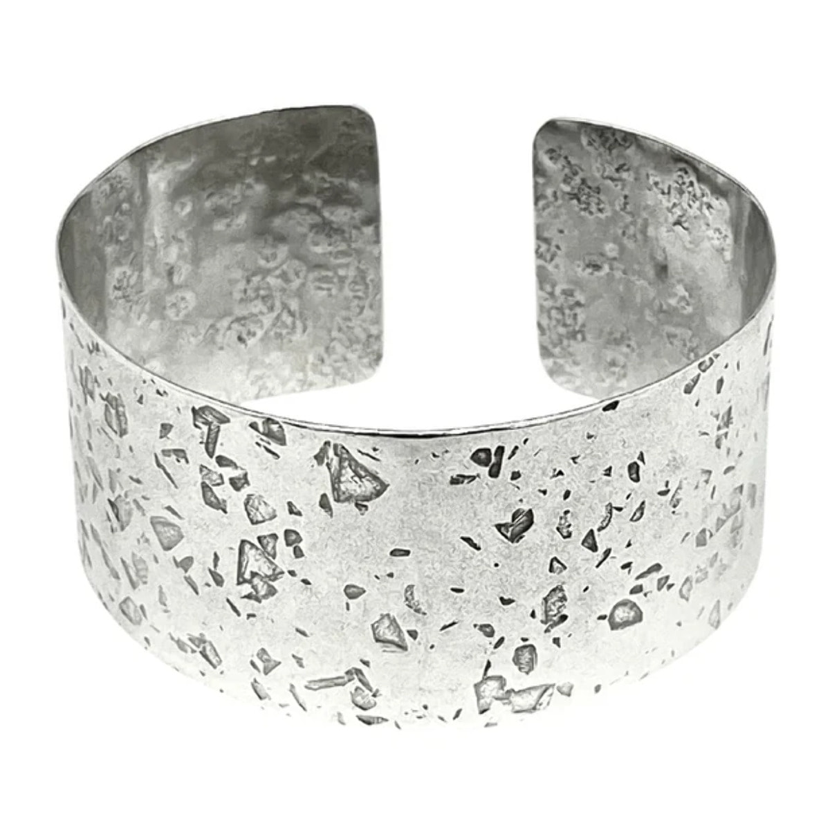 Pulsera brazalete Alunizaje medium en latón plata 10µ