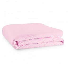 Housse de couette unie rose pétale 100% Coton / 57 Fils/cm²