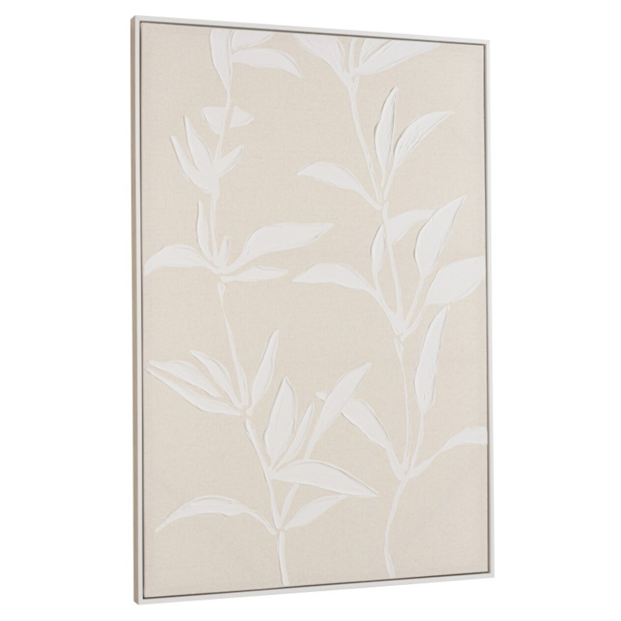 HOMER - Décoration murale 83x123cm motifs fleurs n°2, cadre naturel