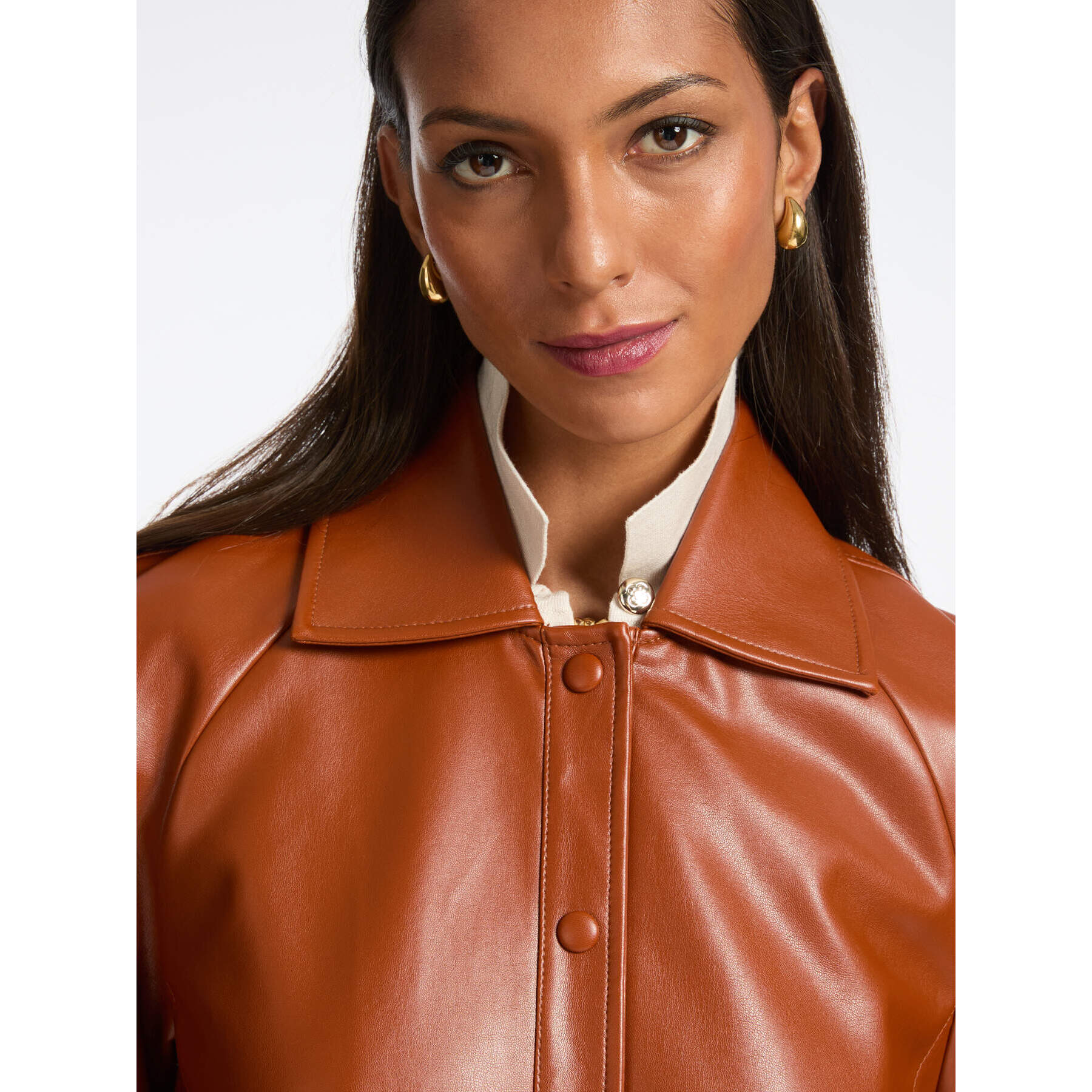 Elena Mirò - Chaqueta de tejido revestido - Marrón