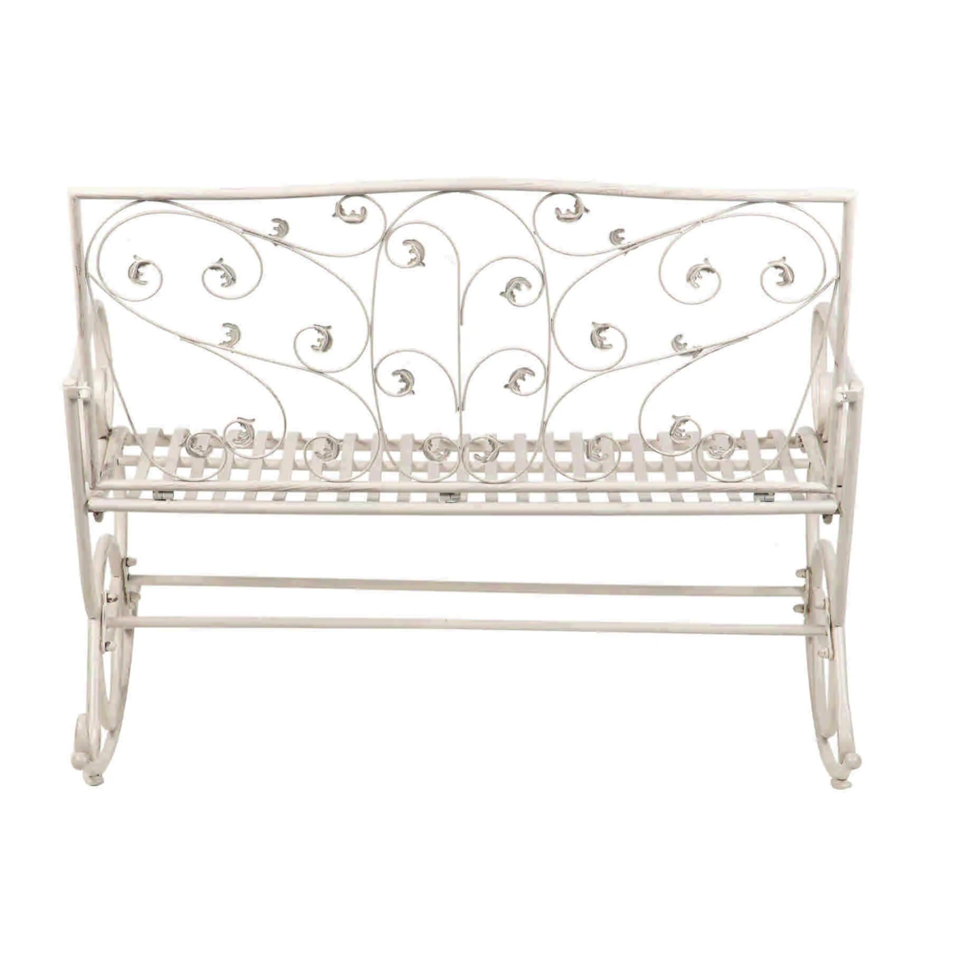 Banco Forja Blanca Antique 110x66x95 Cm