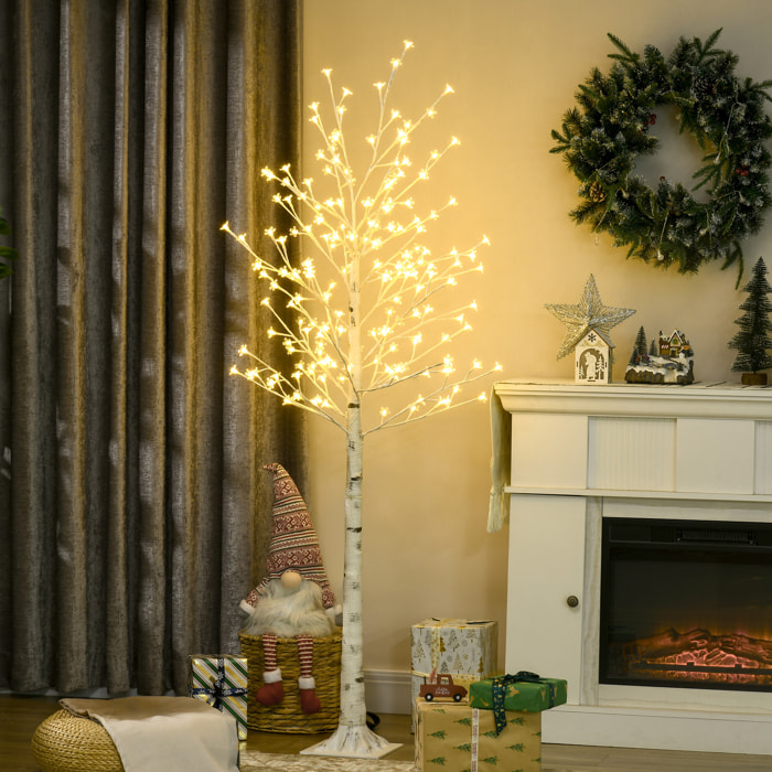 árbol de Cerezo con 180 Luces LED IP44 Ajustable en 3 Modos 21,5x21,5x180 cm