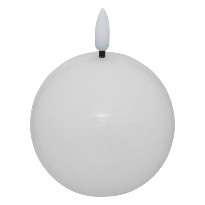 Bougie boule LED Molia D.8cm blanc