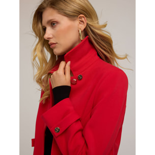 Motivi - Cappotto leggero monopetto - Rosso