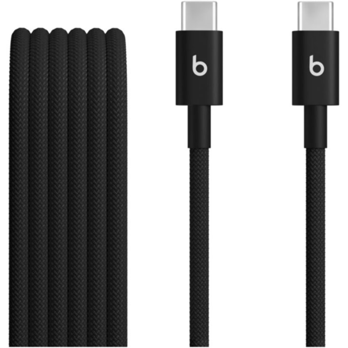 Câble de charge BEATS tissé USB-C vers USB-C 1M50 Noir intense