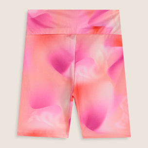 Leggings Biker Bambina Fantasia Rosa Arancio