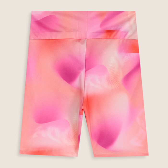 Leggings Biker Bambina Fantasia Rosa Arancio