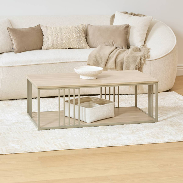 Table basse Duna rectangulaire 50x100cm beige