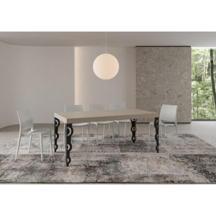 Mesa extensible 90x200/304cm Karamay cachemira patas antracita