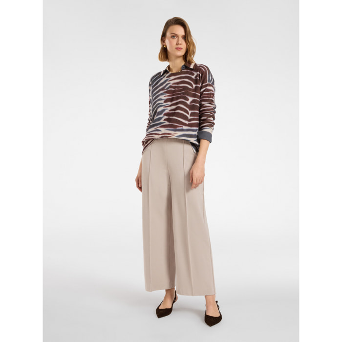 Elena Mirò - Pantaloni pull on in jersey - Beige