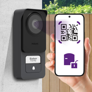 Visiophone filaire connecté Philips Connect 3 avec 5 badges