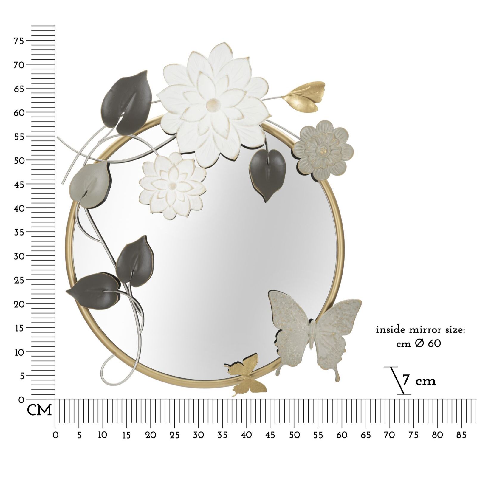 SPECCHIO DA MURO TONIS CM 74,9X7X66