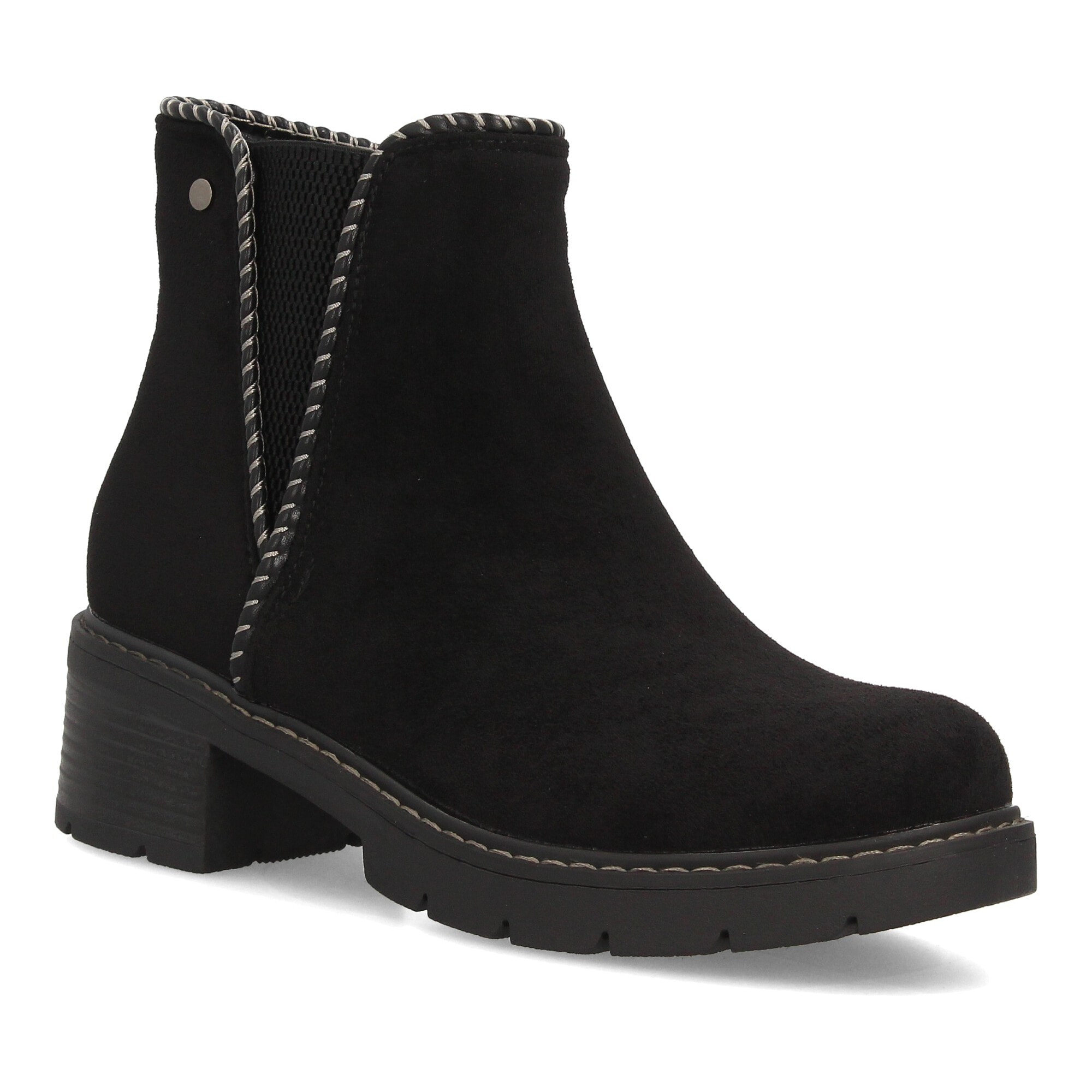 Botines casual con ribete trenzado para mujer