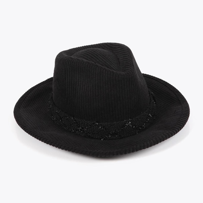 Cappello Fedora Velluto a Coste LC Leopardo