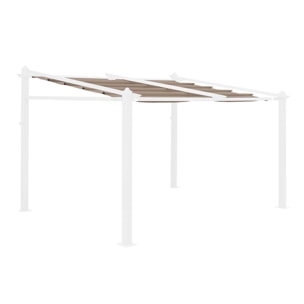 Toile de toit taupe pour tonnelle 3x4m Murum - toile de rechange pergola. toile de remplacement