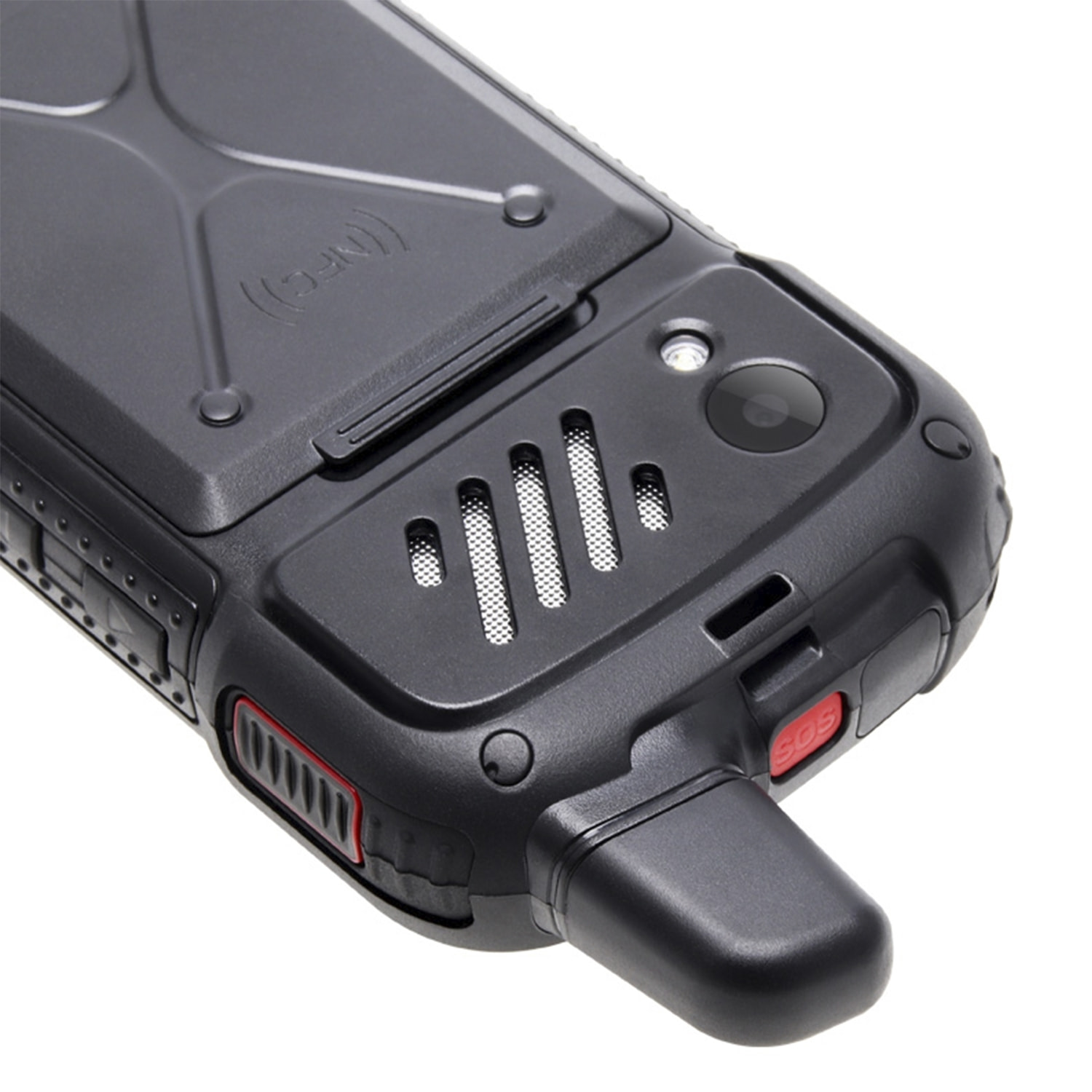 DAM Smartphone robusto  F100 4G, Android 10, 2 GB RAM + 16 GB. schermo da 4''. 8mpx + 5mpx. GPS. Con Zello Walkie Talkie. Altoparlante da 2W. Antenna amplificatrice. 7x2,1x13,5 cm. Colore nero