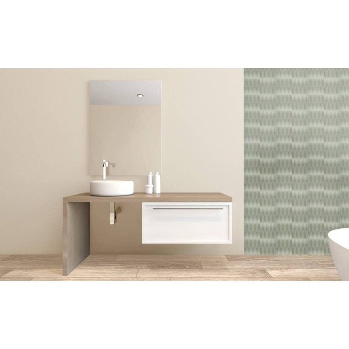 2 stickers muraux Caro 30x30cm vert