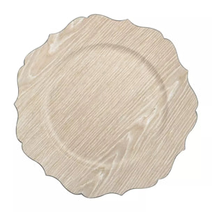 Lot de 6 Dessous d'assiette grain de bois