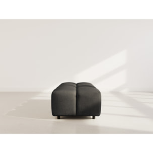 Adelaide - pouf en tissu texturé - Noir