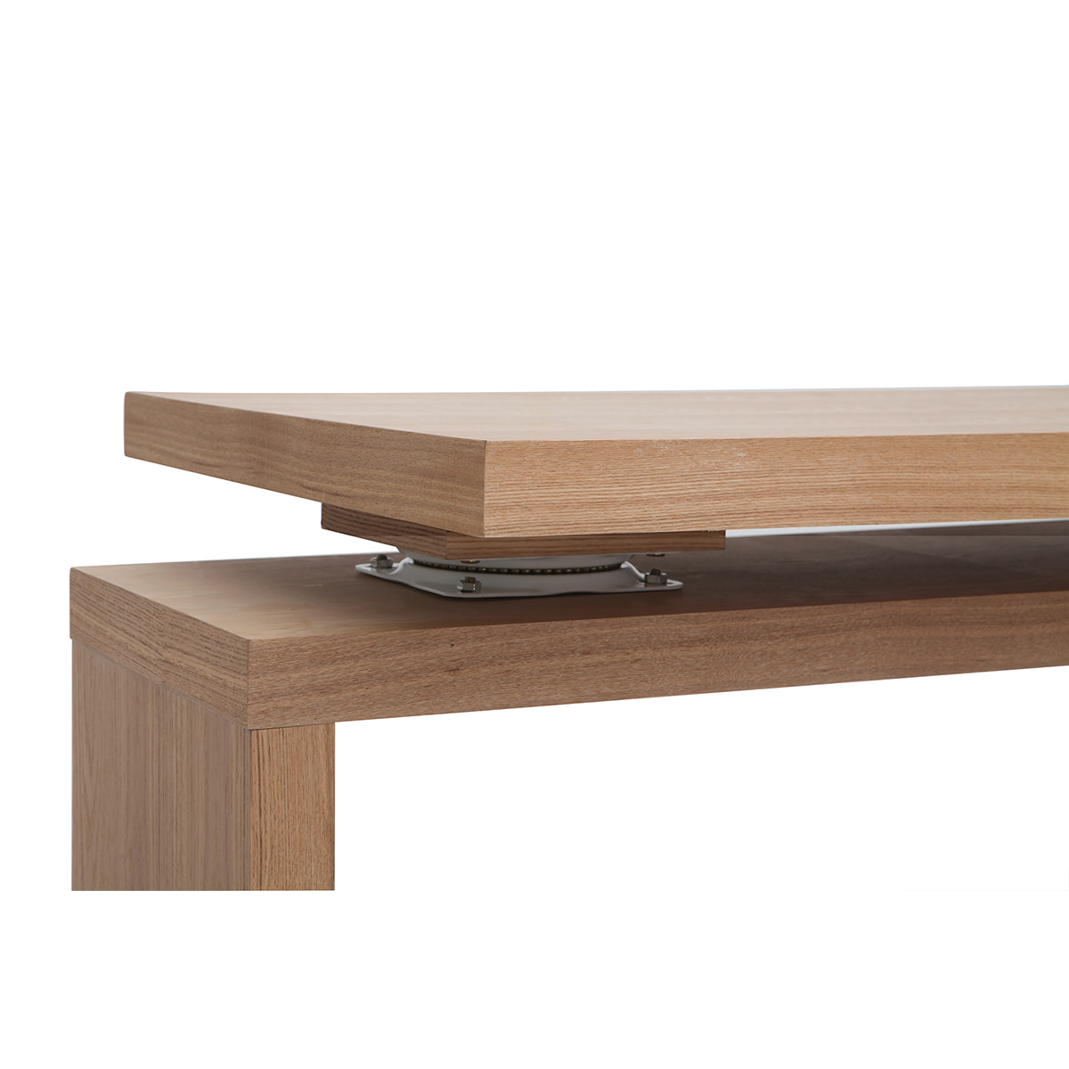 Bureau modulable design avec rangements 2 tiroirs bois clair L140-218 cm MAX