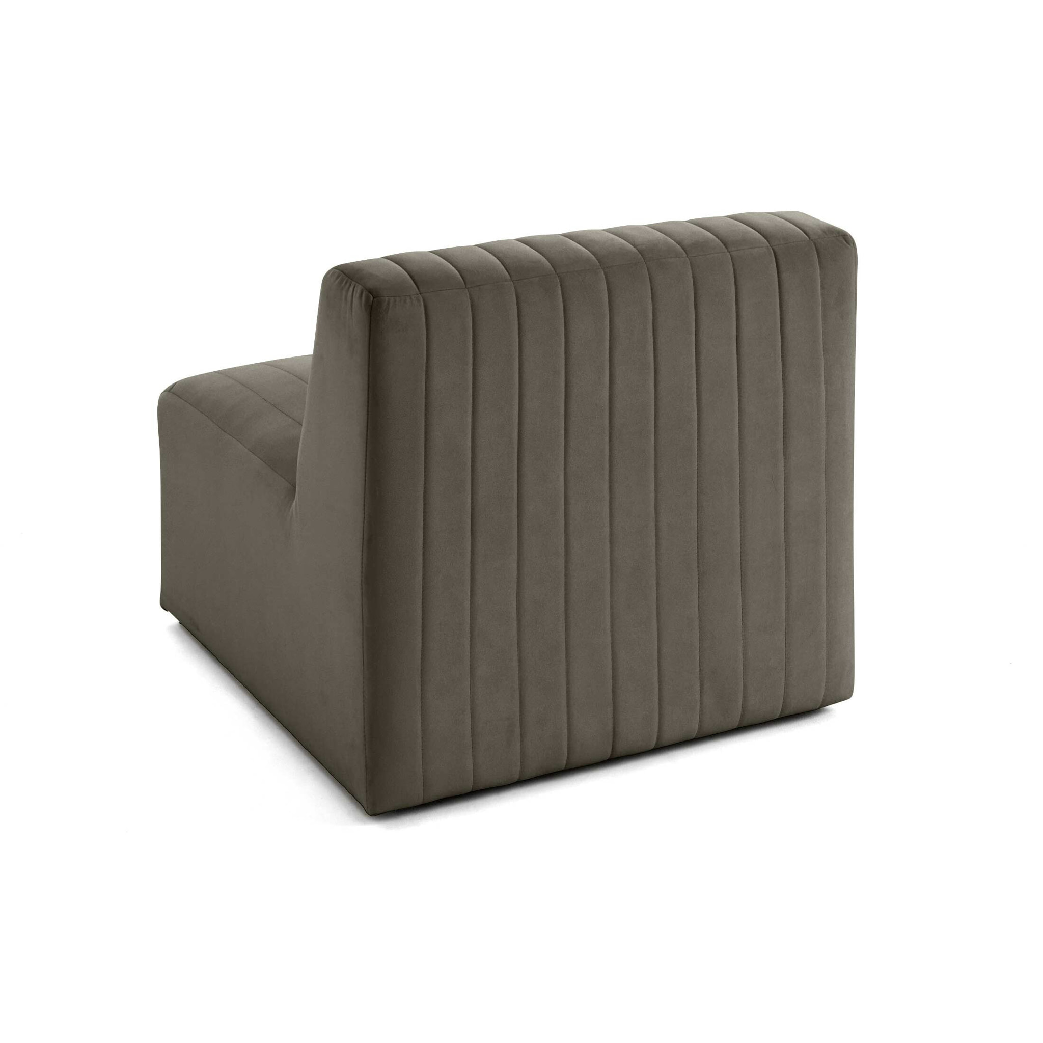 Nova - module d'assise - en velours - Gris