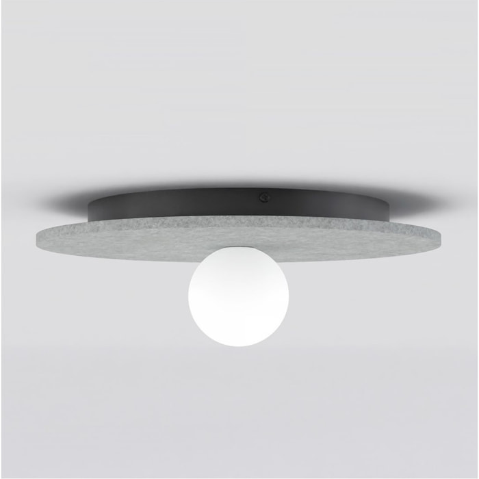 Lampada da soffitto CALMA in feltro grigio