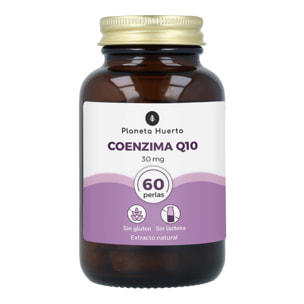 PLANETA HUERTO | Coenzima Q10 30 mg 60 Perlas - Antioxidante para Energía, Vitalidad y Salud Cardiovascular