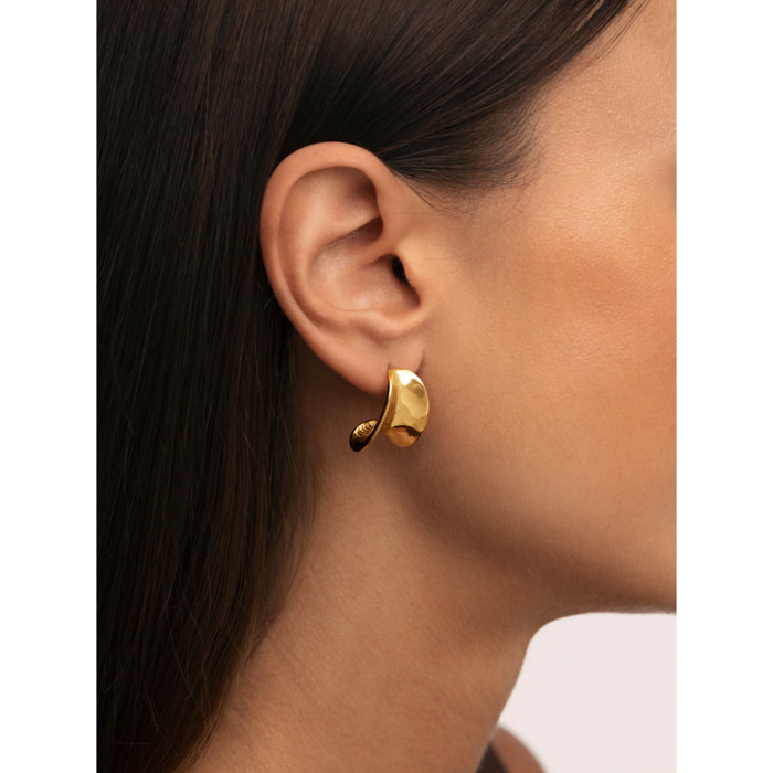 Pendientes Aro Little Lucy Acero Baño Oro