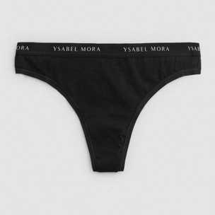 Confezione da 2 slip basico in cotone nero e grigio