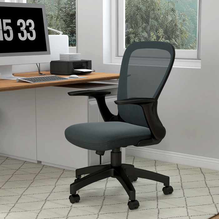 Chaise de bureau ergonomique - soutien lombaire, hauteur réglable, pivotante - noir anthracite