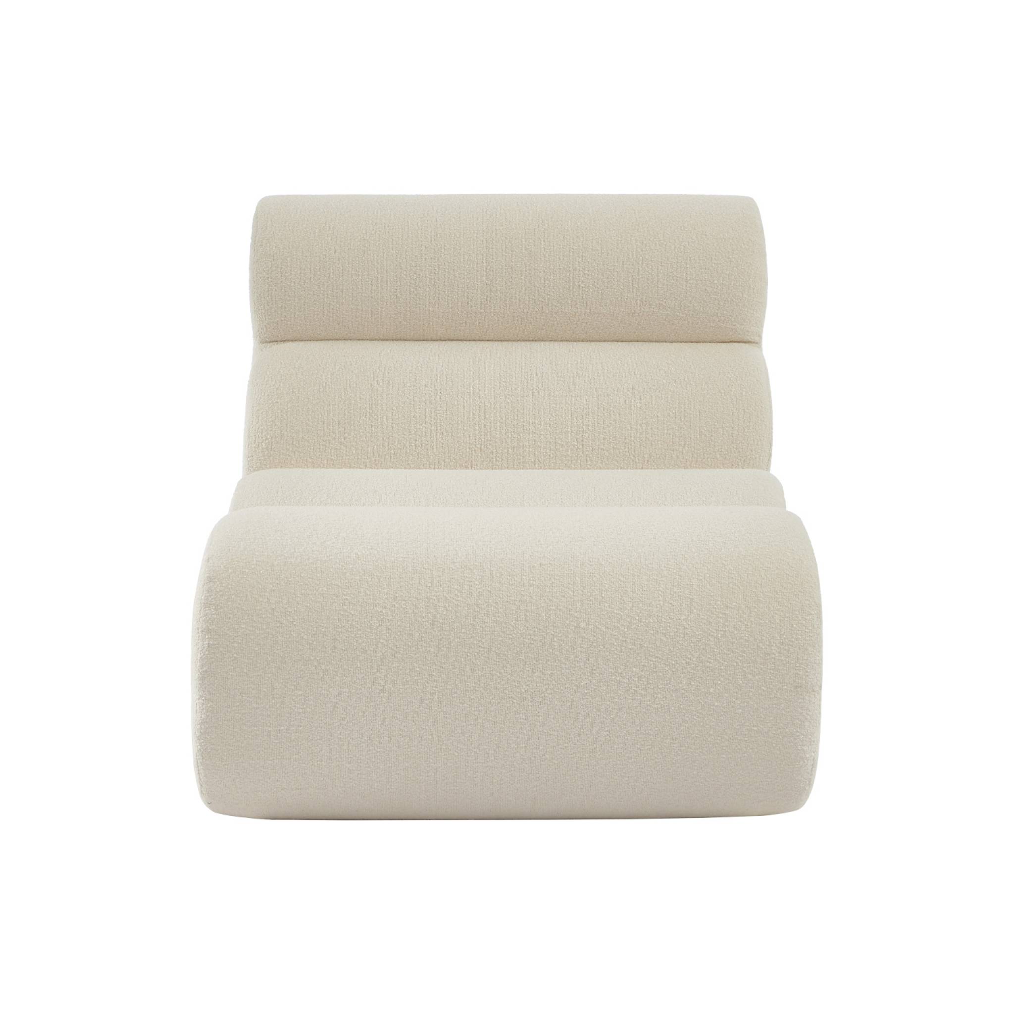Lot de 2 chauffeuses bouclette texturée blanc 1 place - L 81 x P 99 x H 81cm - Nova