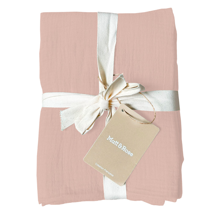 Set de 2 taies d'oreiller unies en coton, GAZE DE COTON