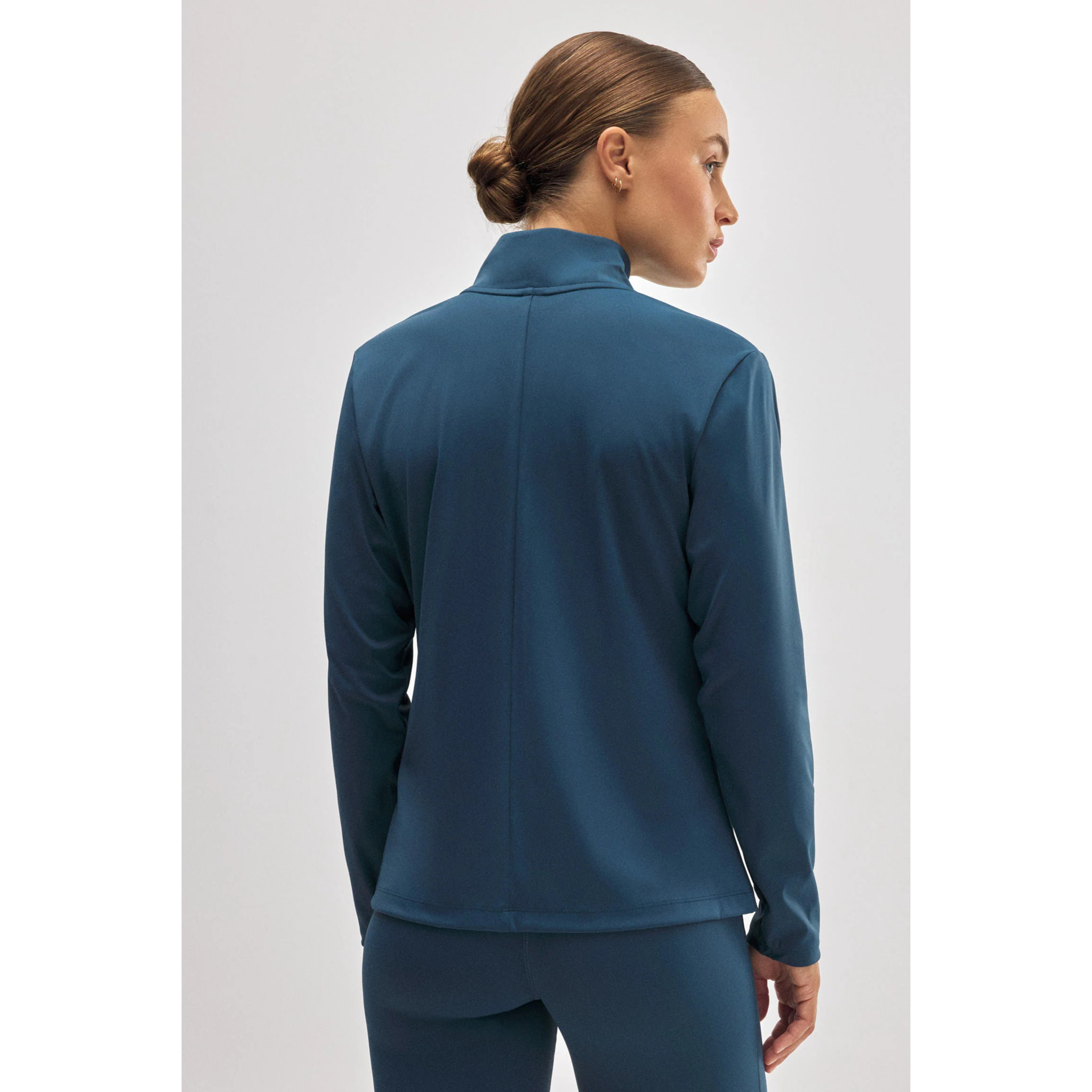 Giacca sportiva aderente traspirante blu