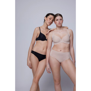 Confezione da 2 slip basico beige a vita alta