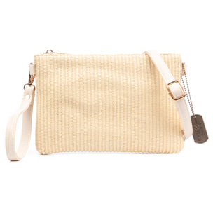 Bellano Borsa a tracolla Donna. Stoffa cotone pelle sintetica PU.