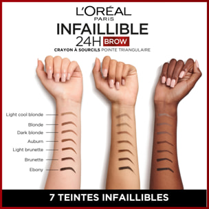 L'Oréal Paris Infaillible 24H Brow Crayon à Sourcils Pointe Triangulaire 8 Light Cool Blonde