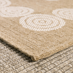 Nature - tapis effet jute blanc