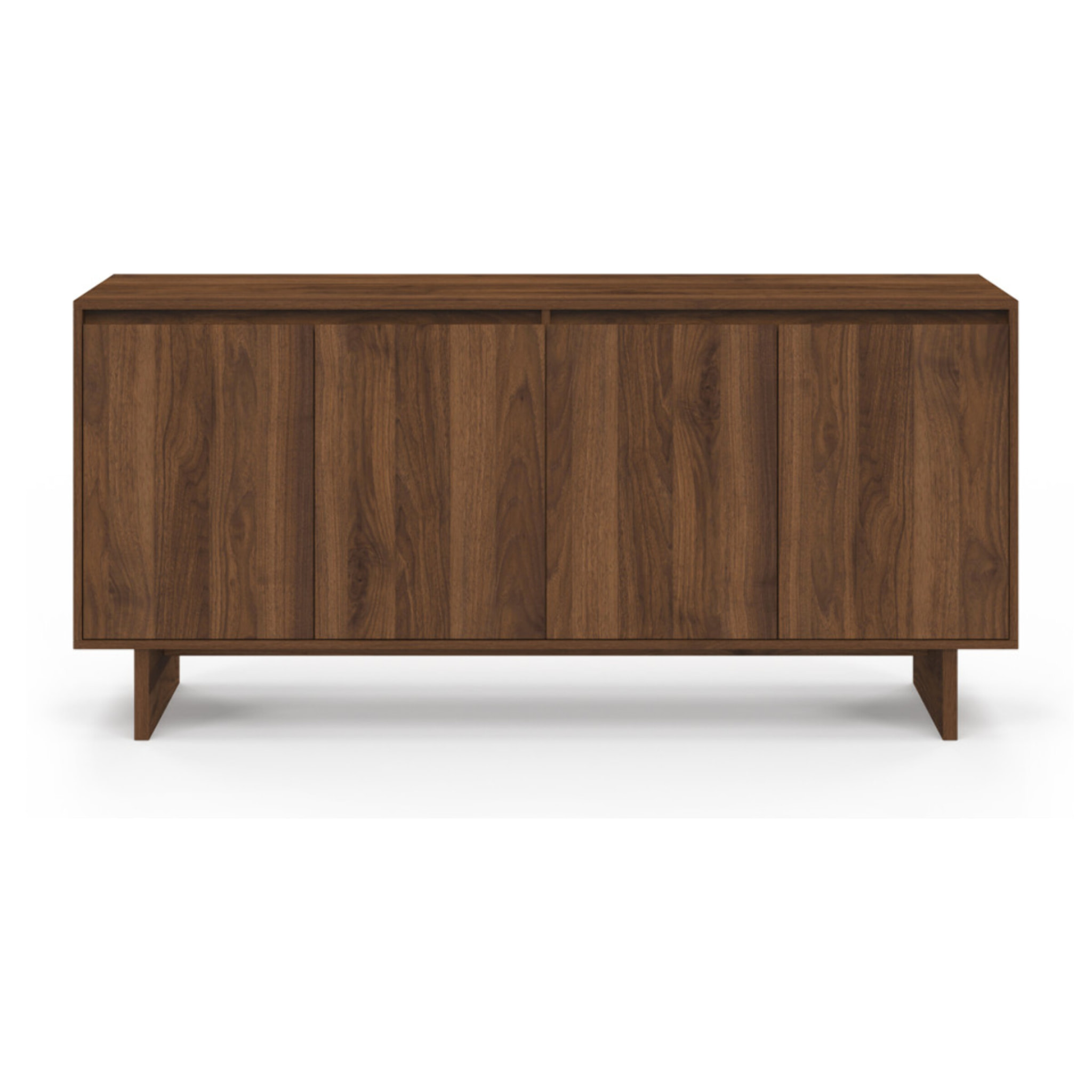 Buffet Yumi 4 portes effet noyer L160cm