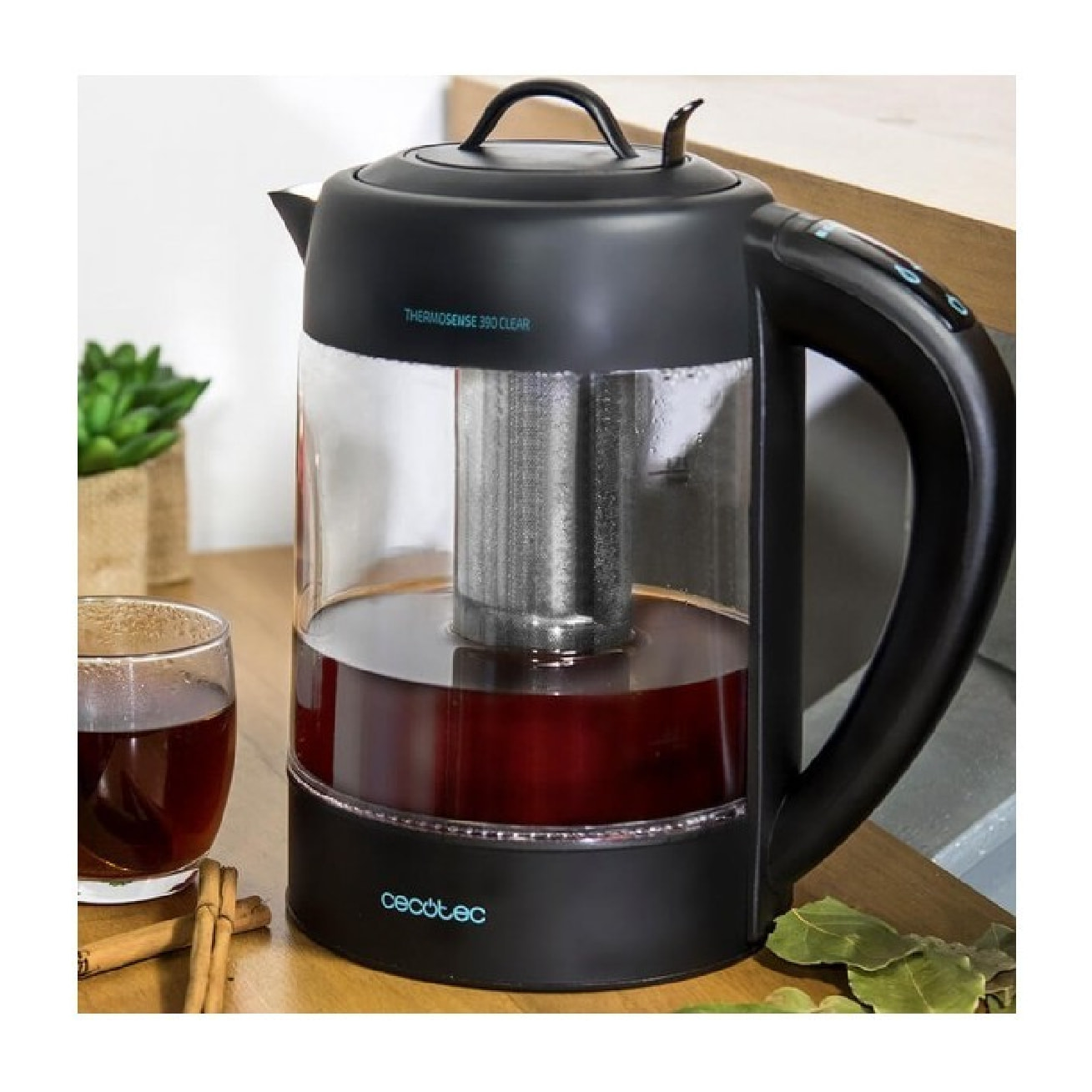 Cecotec Bouilloire ThermoSense 390 Clear