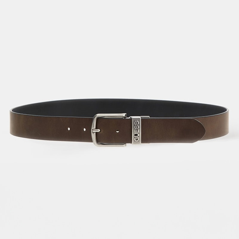 Ceinture - 100% cuir - réversible - noir et marron