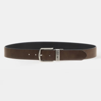 Ceinture - 100% cuir - réversible - noir et marron