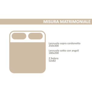 Completo Lenzuola Disegno Borbon25 Grigio CN