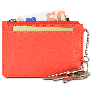 Monedero Piel Mujer Jaslen Amberes Rojo