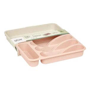 Range-couverts Poly extensible 6 compartiments rose