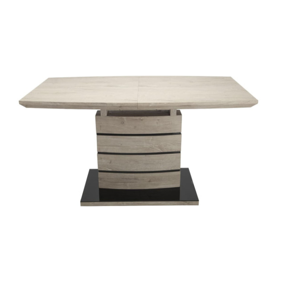 Table de repas extensible 140/180 cm pied centrale - 3 coloris - LEONAR