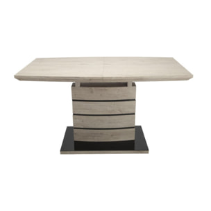 Table de repas extensible 140/180 cm pied centrale - 3 coloris - LEONAR