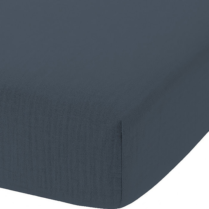 Drap housse - bonnet:30cm - 100% gaze de coton
